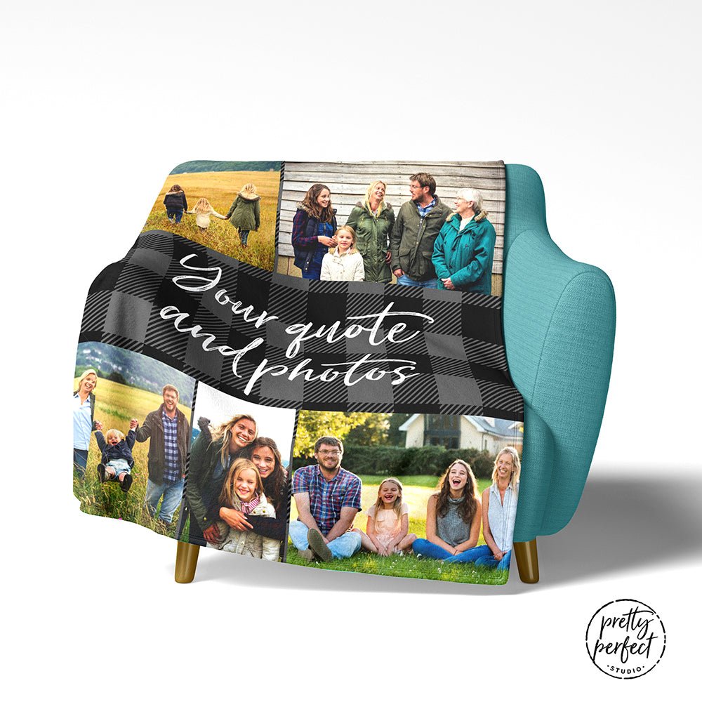 Custom Photo Collage Blanket for Adults and Kids, Personalized Picture Throw Blankets