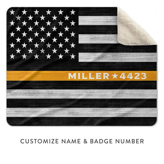 Custom Thin Gold Line Blanket for Dispatcher - Pretty Perfect Studio