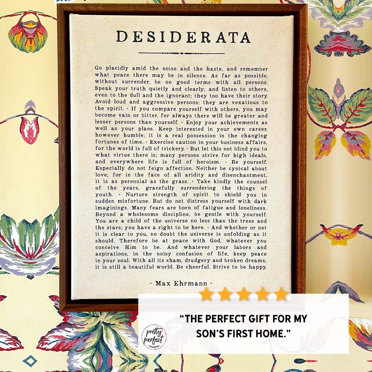 Customer product review for desiderata wall art by Pretty Perfect Studio