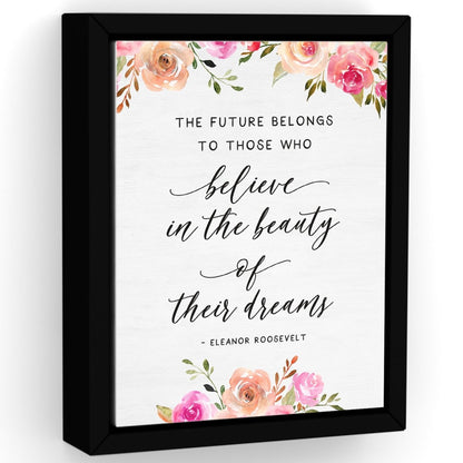 Eleanor Roosevelt Quotes Canvas, The Future Belongs