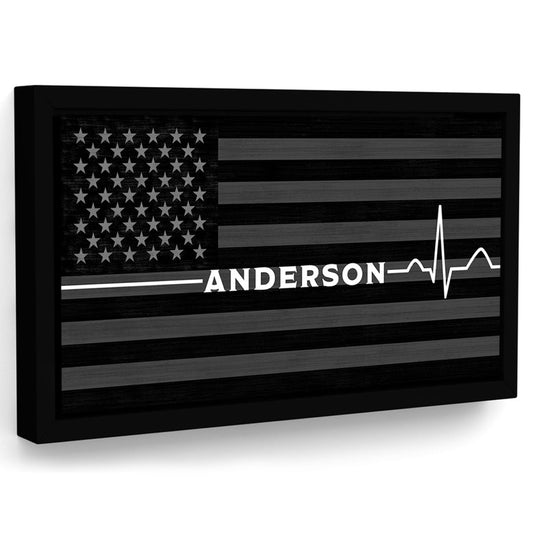 EMS Personalized Sign With ECG Line - Pretty Perfect Studio