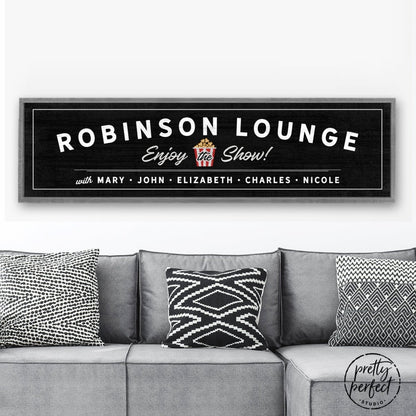 Enjoy The Show Movie Lounge Custom Name Sign