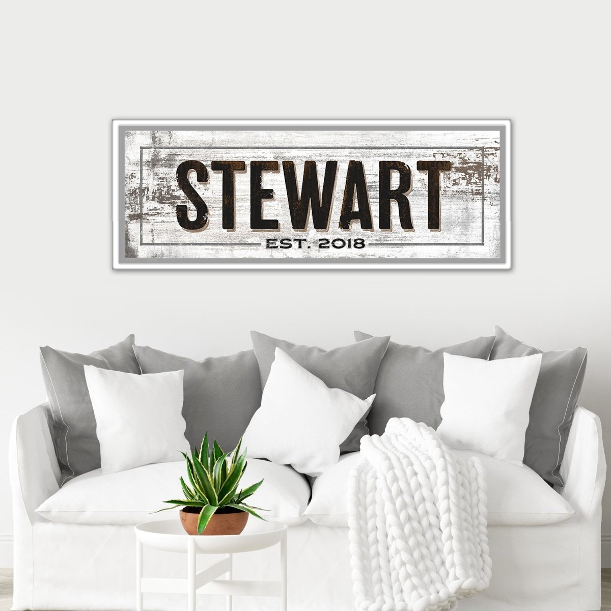 Established Family Sign Above Couch - Pretty Perfect Studio