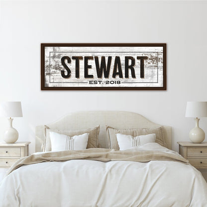 Established Family Sign Above Bed - Pretty Perfect Studio