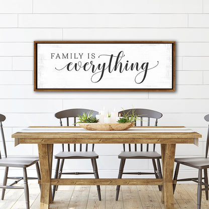Family Is Everything Canvas Sign in Dining Room - Pretty Perfect Studio