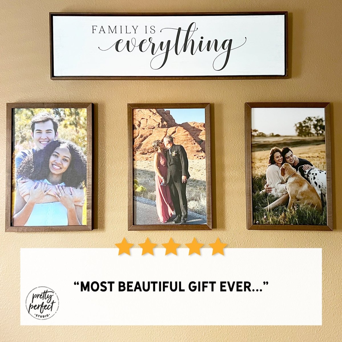 Customer product review for Family Is Everything Canvas Sign by Pretty Perfect Studio