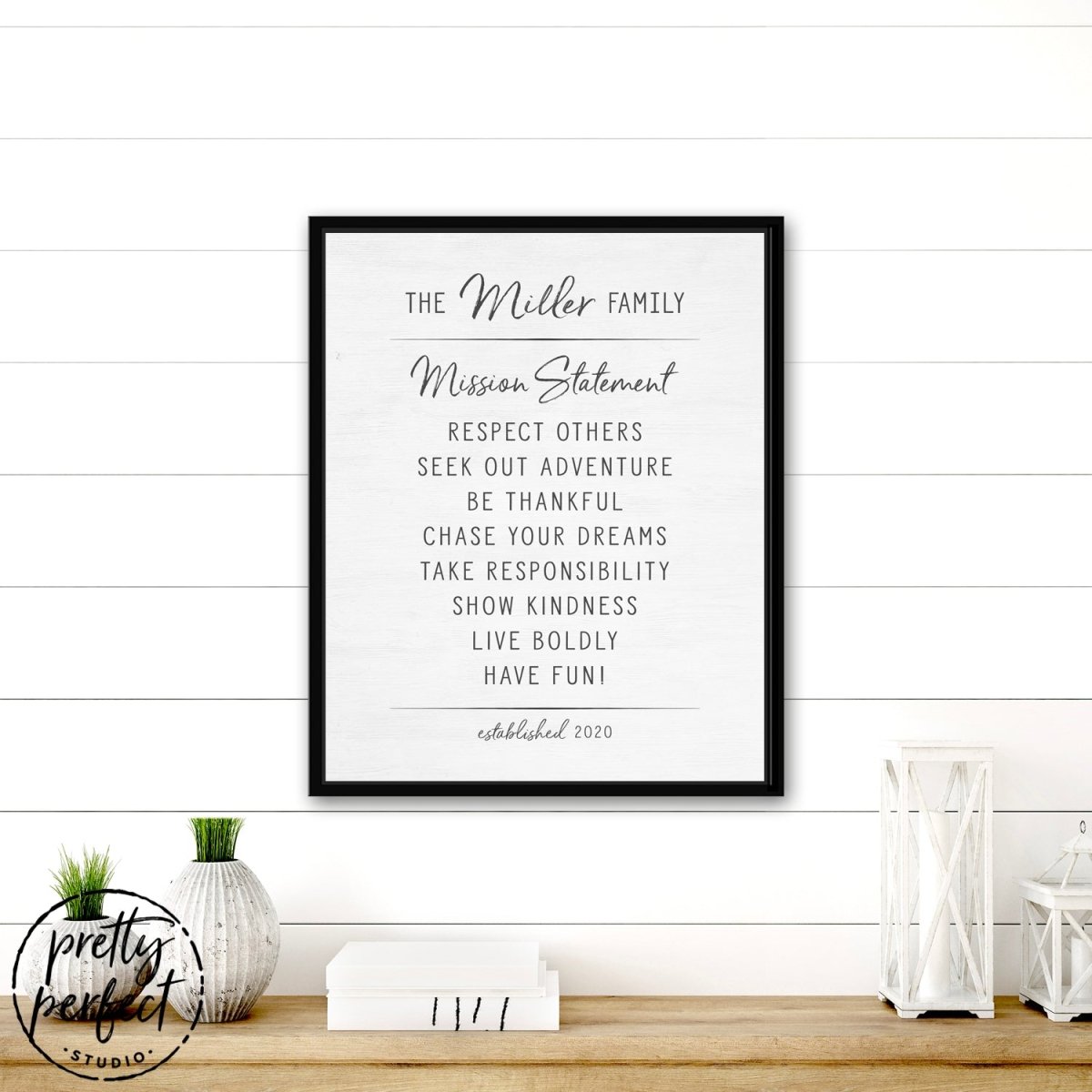 Family Mission Statement Sign freeshipping - Pretty Perfect Studio