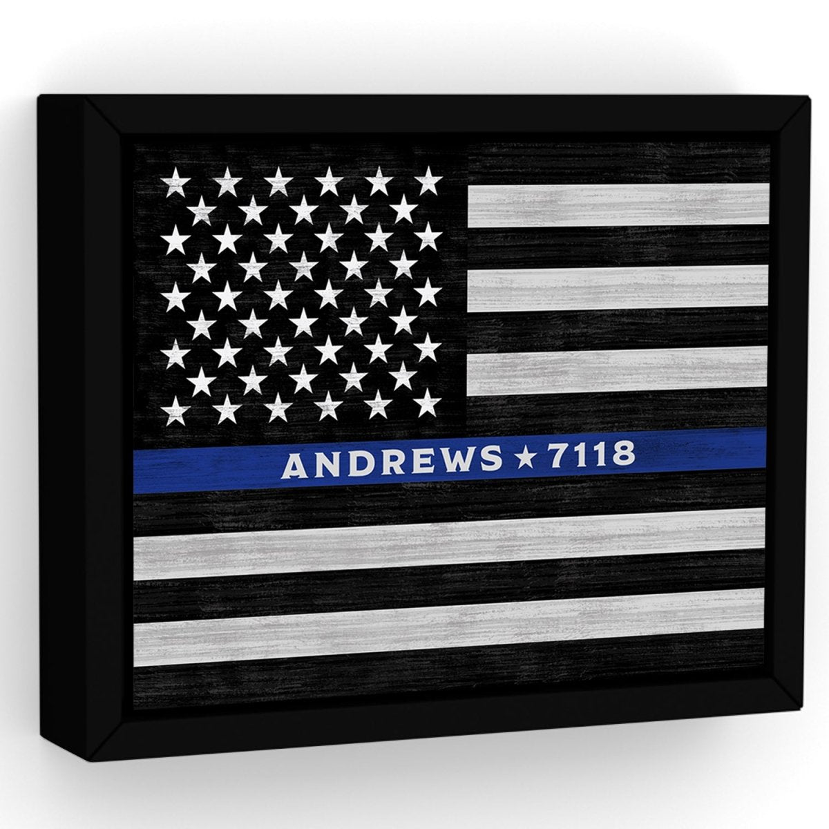 Flag Sign Personalized With Police Officer Name - Pretty Perfect Studio