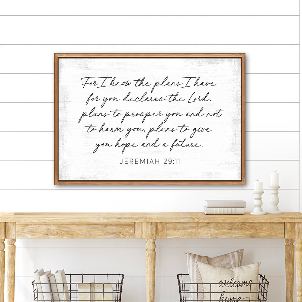 For I Know The Plans I Have For You Wall Art Above Table - Pretty Perfect Studio