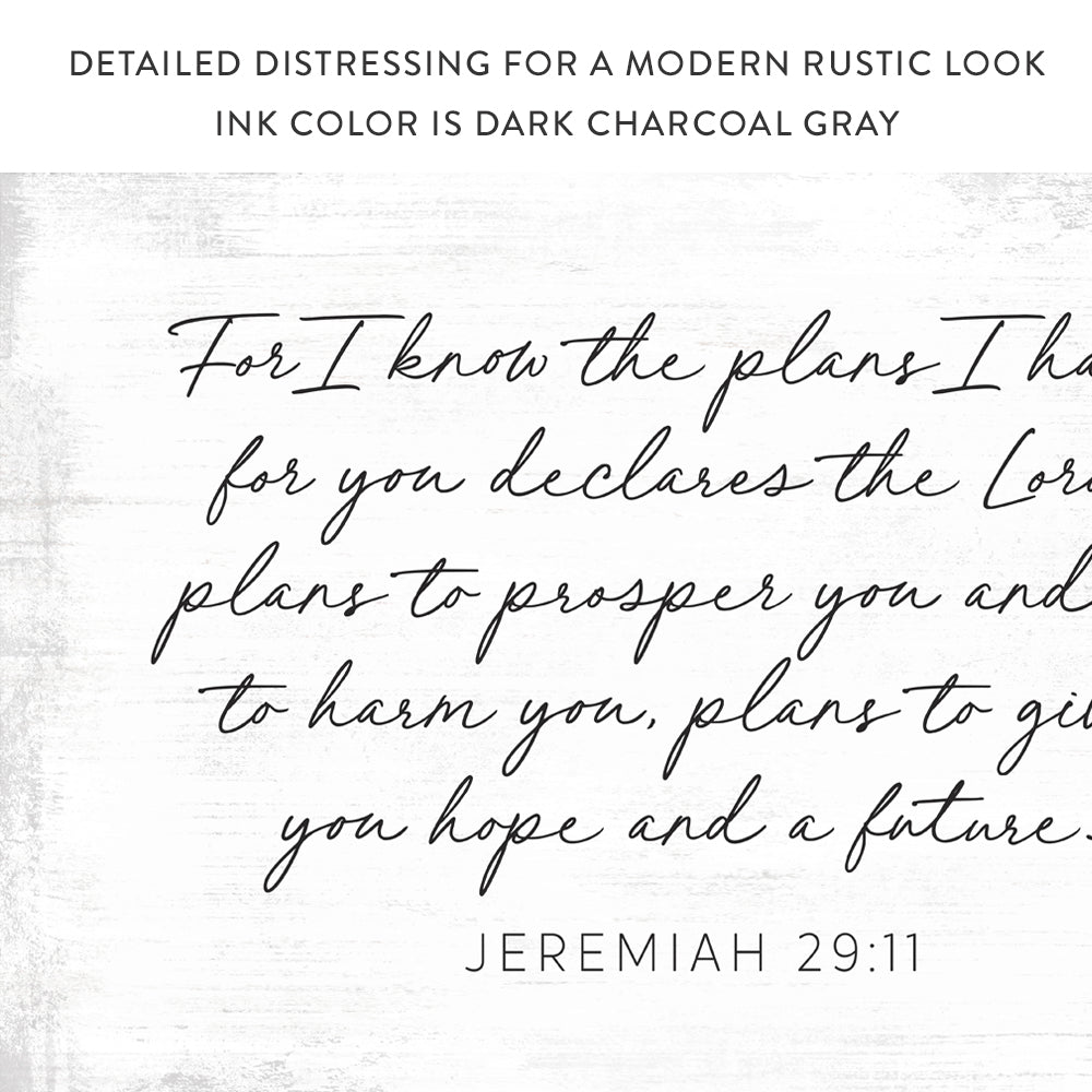 For I Know The Plans I Have For You Sign With Modern Rustic Look - Pretty Perfect Studio