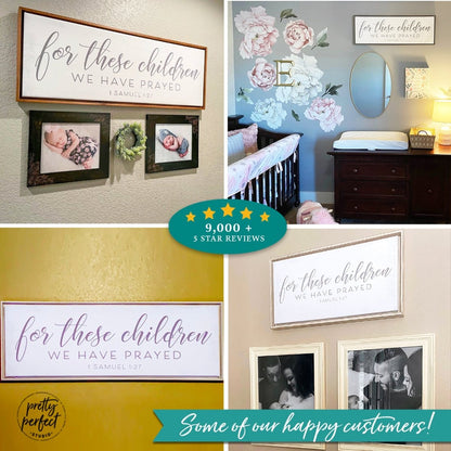 Customer product review for for these children we have prayed wall art by Pretty Perfect Studio