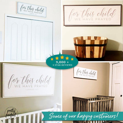 Customer product review for this child we have prayed bible verse wall art by Pretty Perfect Studio