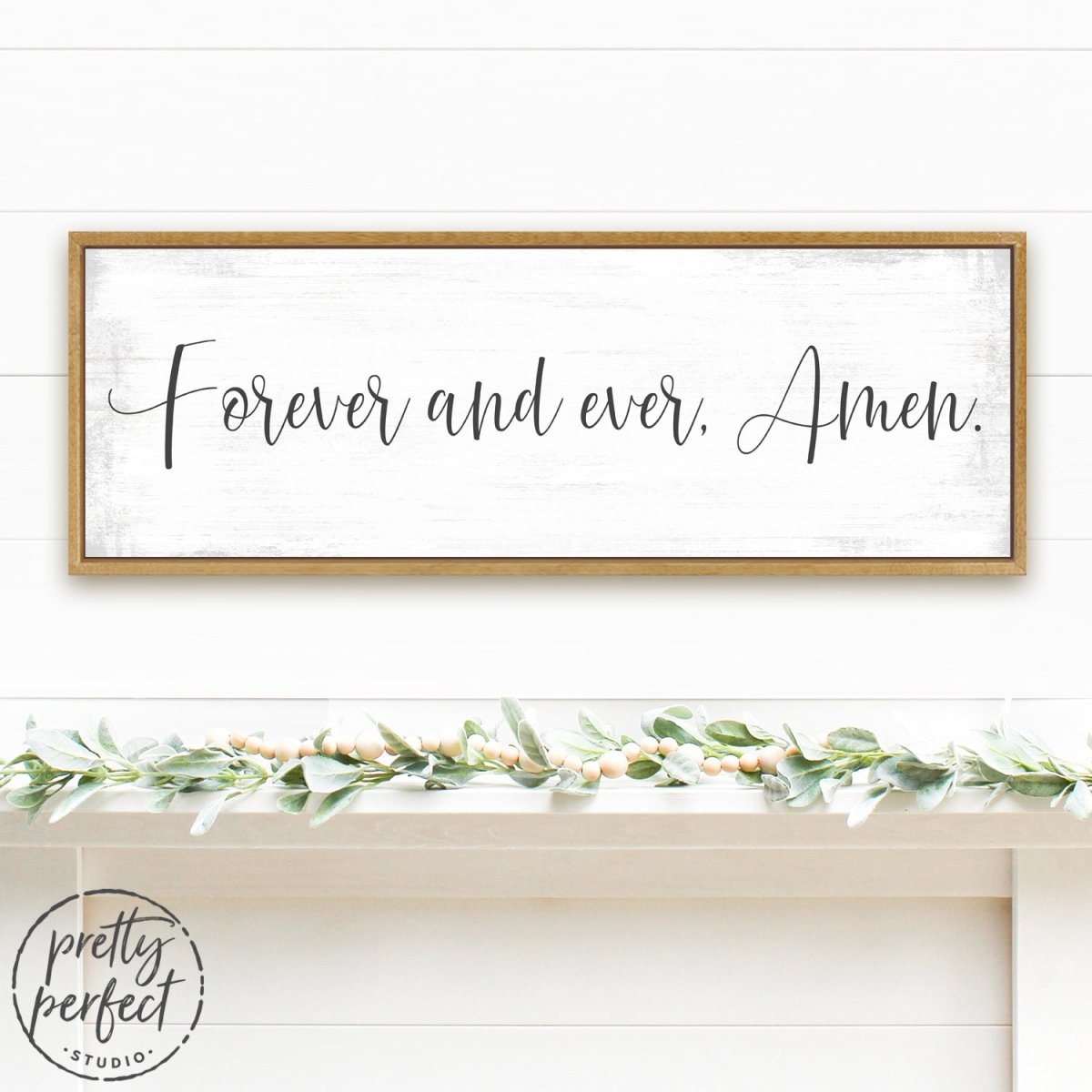 Forever and Ever Amen Sign in Living Room - Pretty Perfect Studio