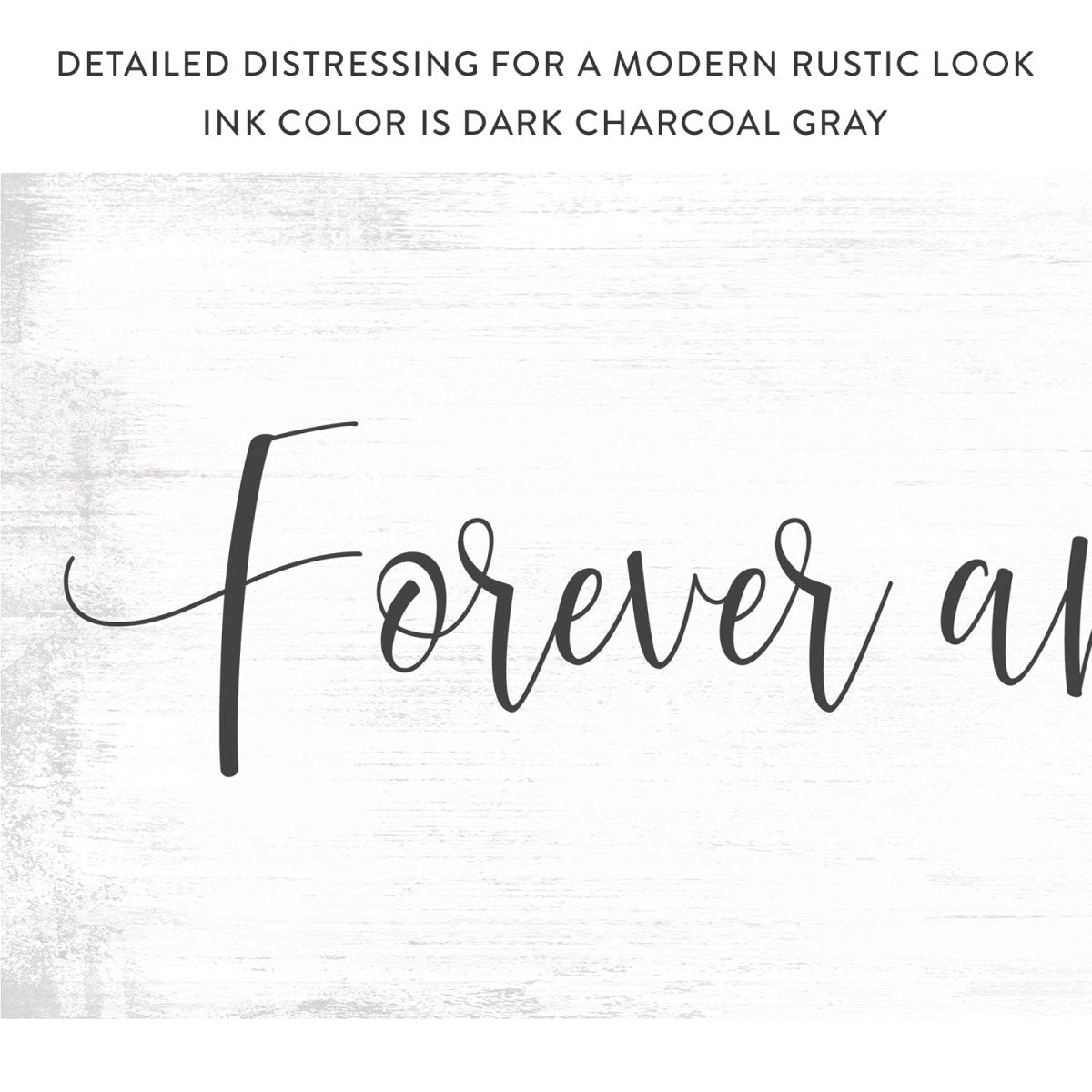 Forever and Ever Amen Sign With Distressed Modern Look - Pretty Perfect Studio