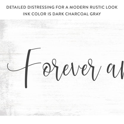 Forever and Ever Amen Sign With Distressed Modern Look - Pretty Perfect Studio
