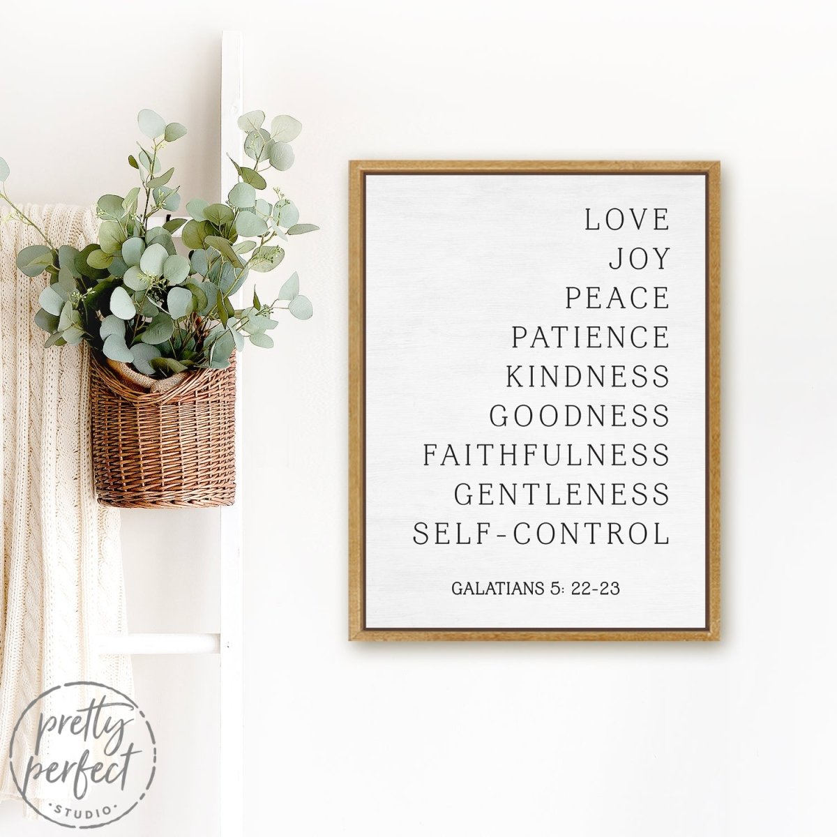 Fruits of the Spirit - Bible verse farmhouse sign - Scripture wall art - Galatians buy 5:22-23 - Christian wall decor - Christian gift