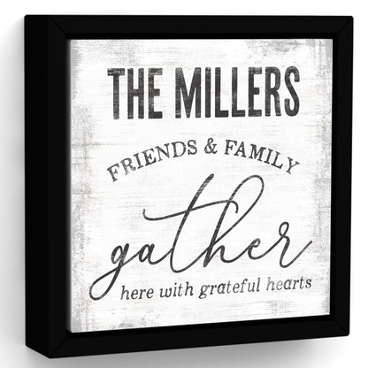 Gather Here With Grateful Hearts Personalized Sign freeshipping - Pretty Perfect Studio