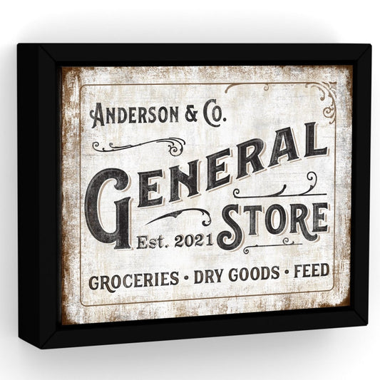 General Store Sign Personalized With Established Date - Pretty Perfect Studio