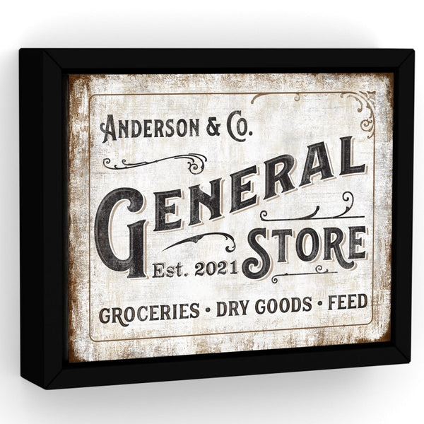 Personalized General Store Sign | Custom Vintage Canvas Art – Pretty ...