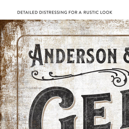 General Store Sign Showing Detailed Distressed Rustic Look - Pretty Perfect Studio