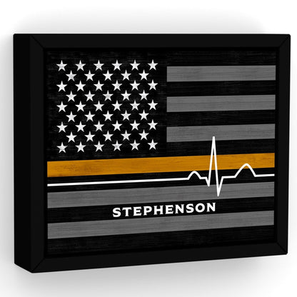 Gold Line Personalized Sign For 911 Dispatchers & Tow Truck Drivers - Pretty Perfect Studio