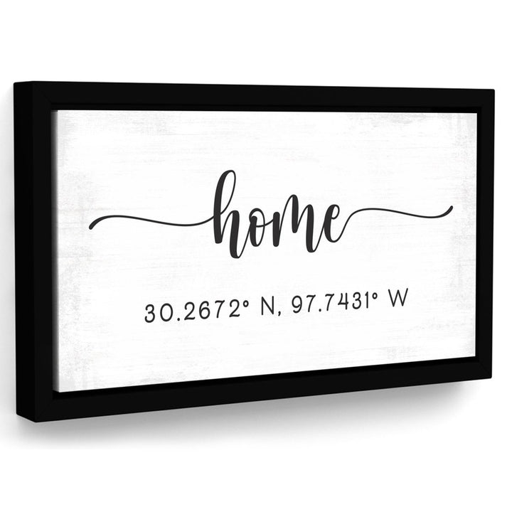GPS Coordinates Home Sign | Personalized Housewarming Gift Canvas ...