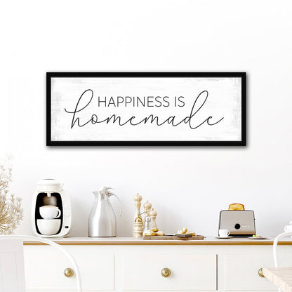 Happiness Is Homemade Canvas Sign in Kitchen Above Table - Pretty Perfect Studio