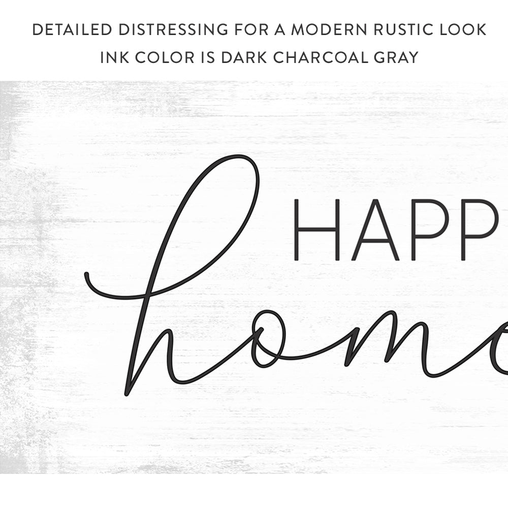Happiness Is Homemade Canvas Sign With A Modern Rustic Look - Pretty Perfect Studio