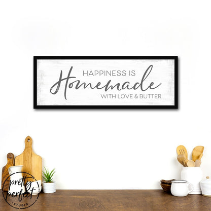 Happiness Is Homemade Sign in Kitchen - Pretty Perfect Studio