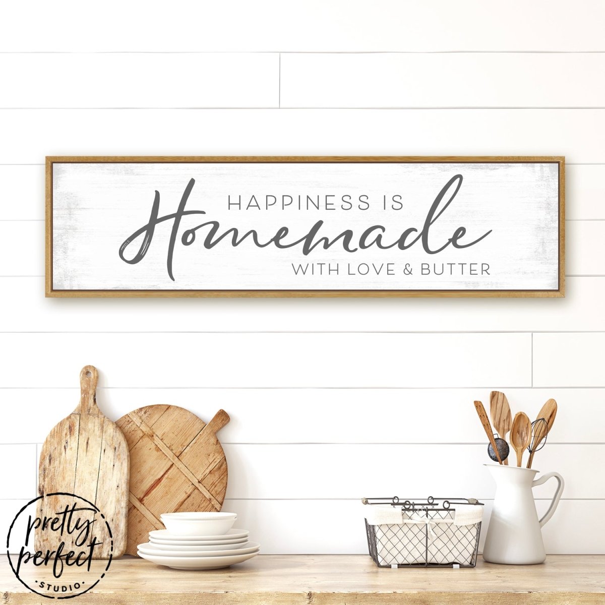 Happiness Is Homemade Sign in Kitchen Pretty Perfect Studio