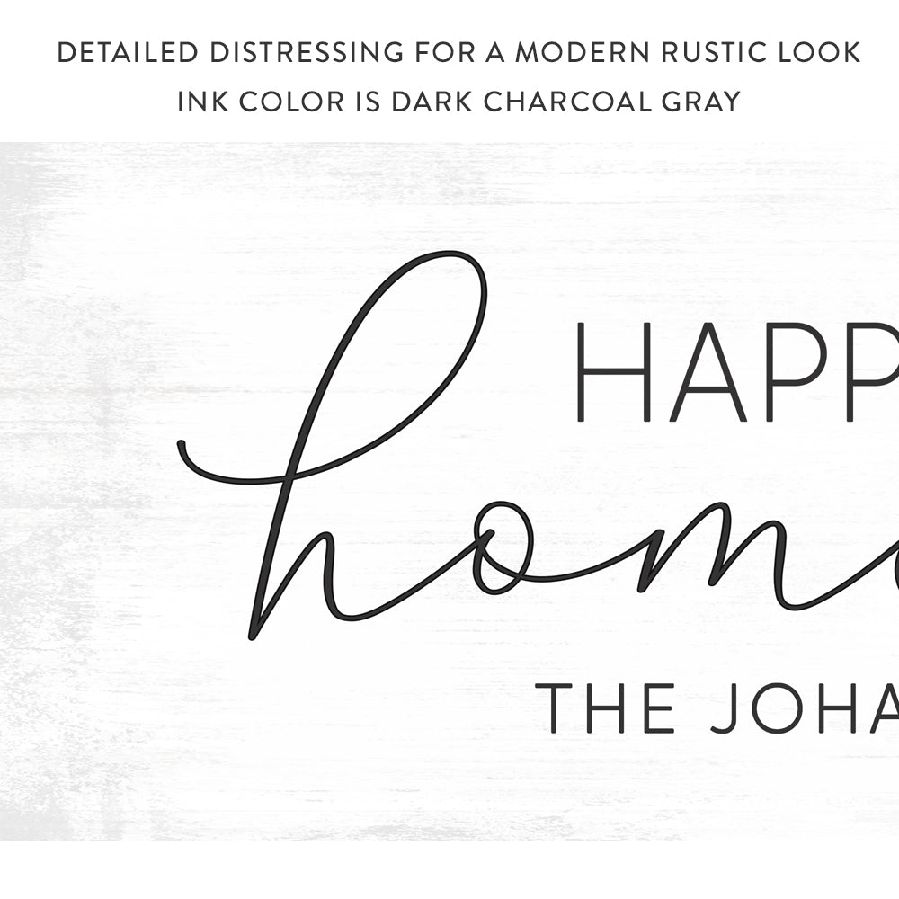 Happiness Is Homemade Canvas Sign With Modern Rustic Look - Pretty Perfect Studio