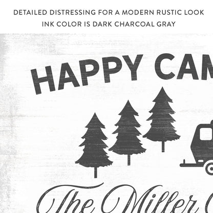 Happy Camper Custom Camper Sign - Pretty Perfect Studio