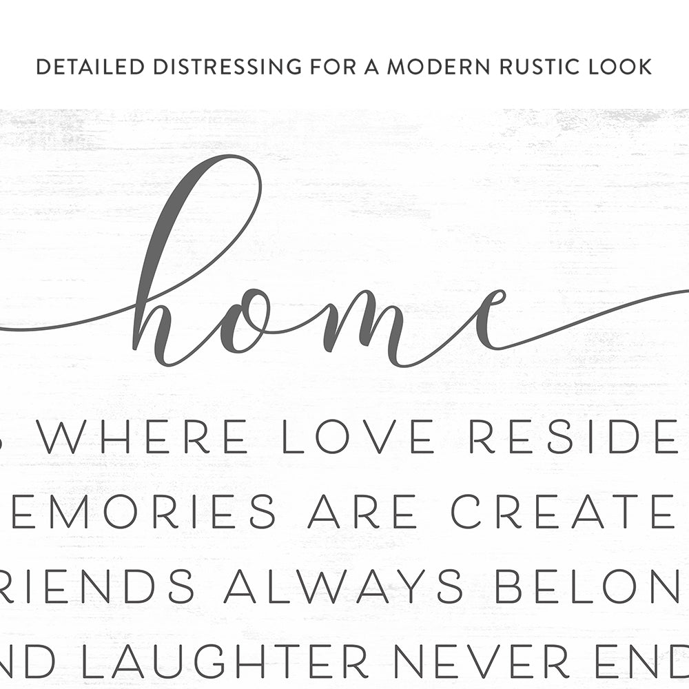 Home Is Where Love Resides Sign - Pretty Perfect Studio