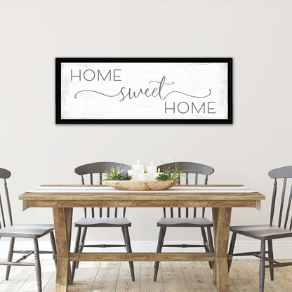 Home Sweet Home Canvas Sign Above Table - Pretty Perfect Studio