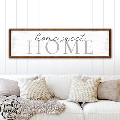 Home Sweet Home Canvas Wall Art Above Couch - Pretty Perfect Studio