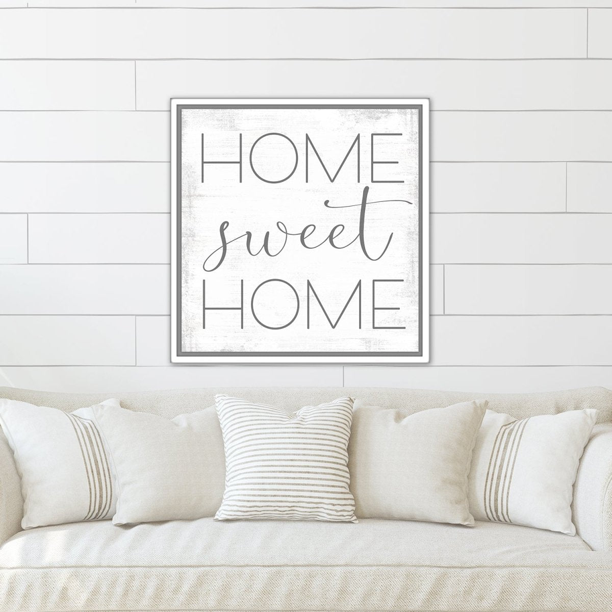 Home Sweet Home Sign Above Couch - Pretty Perfect Studio