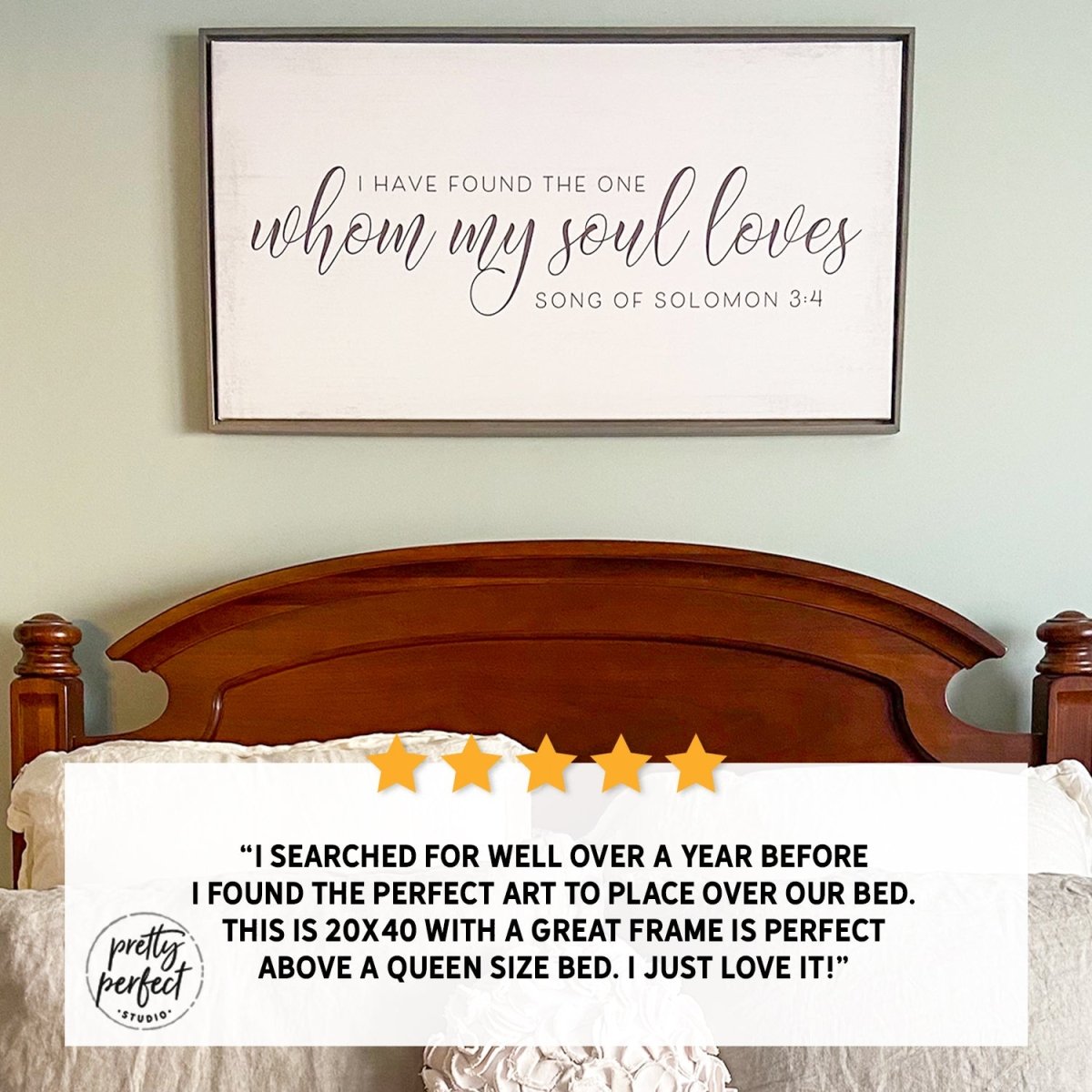 Customer product review for I have found the one bible scripture sign by Pretty Perfect Studio