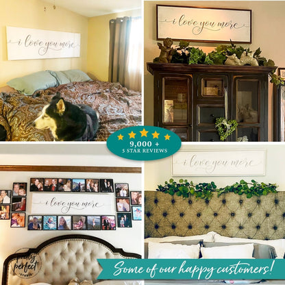 Customer product review for i love you more wall art by Pretty Perfect Studio
