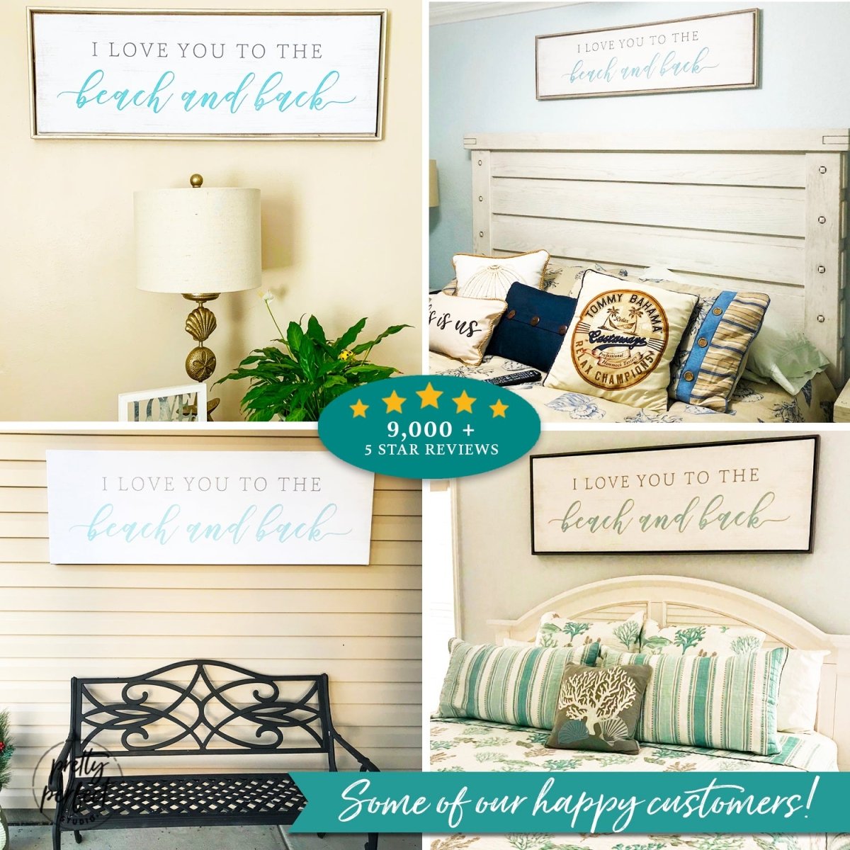 Customer product review for i love you to the beach and back wall art by Pretty Perfect Studio