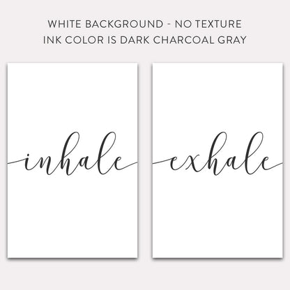Inhale Exhale With White Background - Pretty Perfect Studio