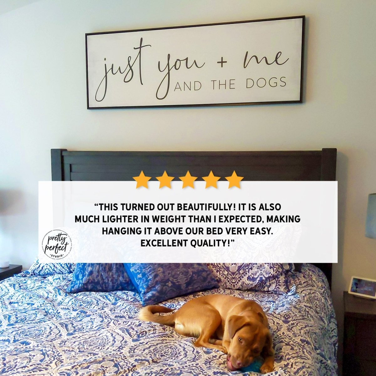 Customer product review for just you me and the dogs by Pretty Perfect Studio