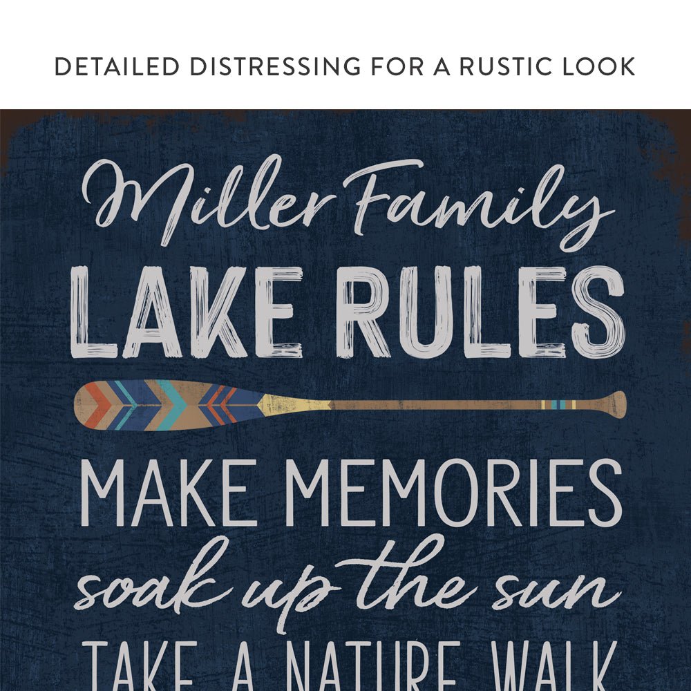 Lake House Rules Sign