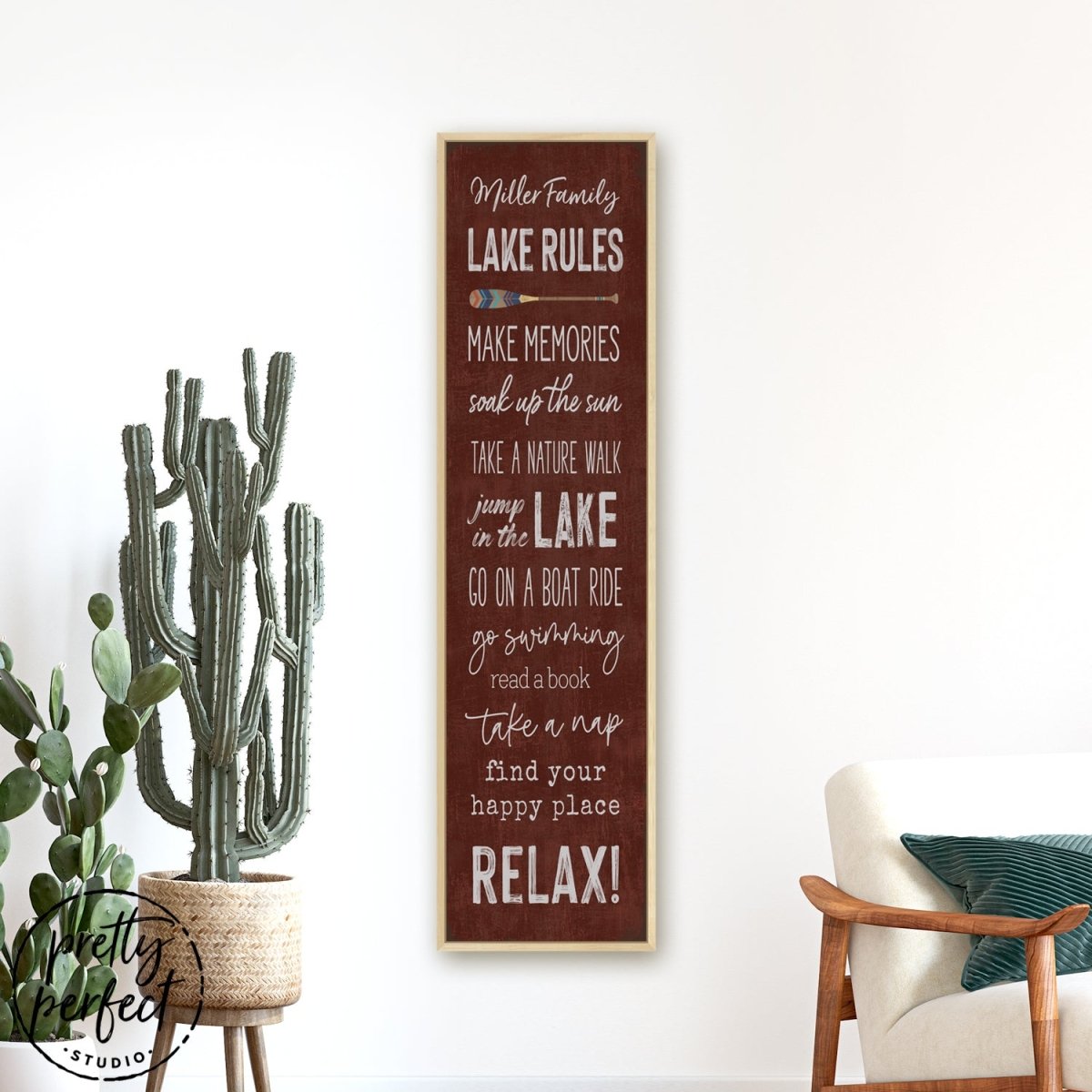 Lake House Rules Sign for Family Room - Pretty Perfect Studio