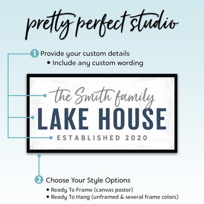Lake House Sign Personalized With Family Name
