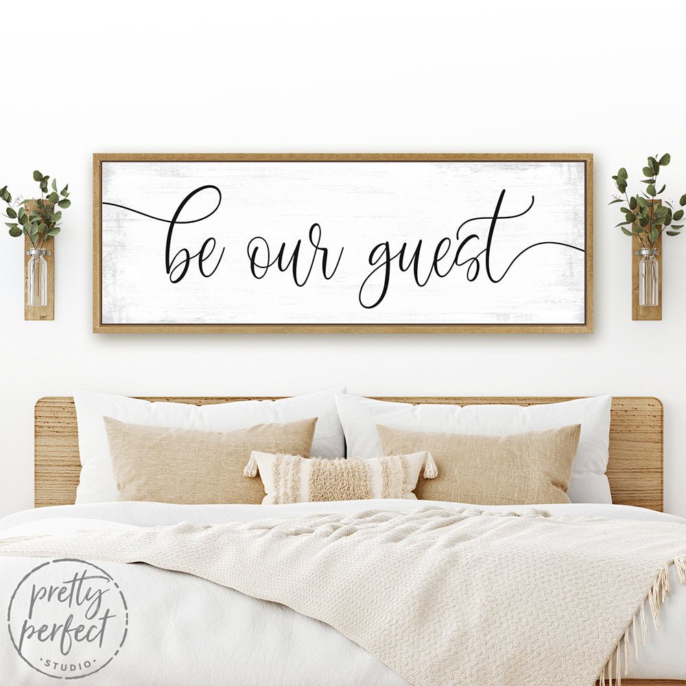 Large Be Our Guest Bedroom Sign - Pretty Perfect Studio