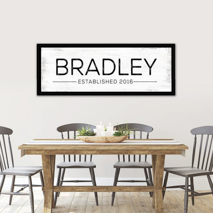 Large Personalized Family Name Signs Above Kitchen Table - Pretty Perfect Studio
