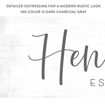 Personalized Last Name Sign | Family Established Name Canvas Wall Art