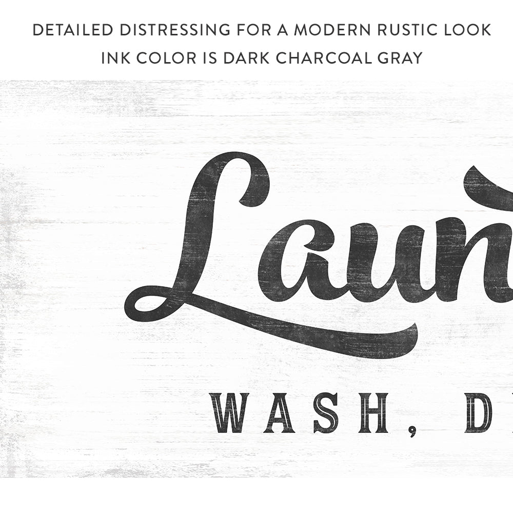 Laundry Co. Sign With Modern Rustic Look - Pretty Perfect Studio