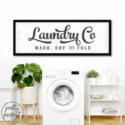 Laundry Co. Sign Above Washer in Laundry Room - Pretty Perfect Studio