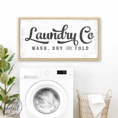 Laundry Co. Sign - Large Laundry Room Decor - Pretty Perfect Studio